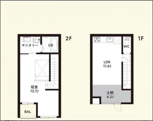 TRAIL hofu hachioji(トレイル防府八王子)アトリエの間取り