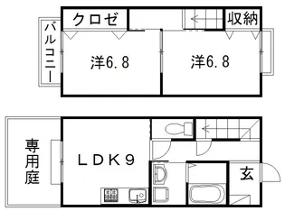 静岡県浜松市中央区幸4【一戸建】の間取り