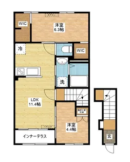 コムズ・ヴィルドミール【2階】の間取り