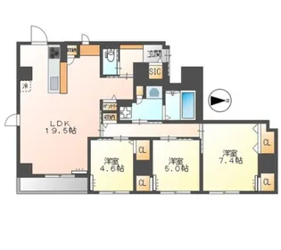 神奈川県横浜市港北区仲手原2【マンション】の間取り