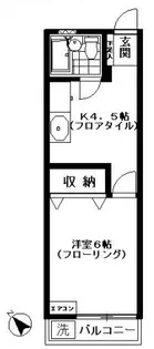 コーポ三栄【1階】の間取り