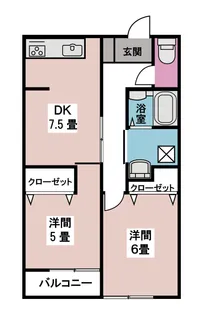 サンパレス新田B【2階】の間取り