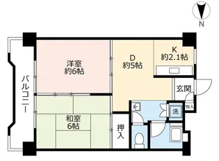 2DKの間取り画像