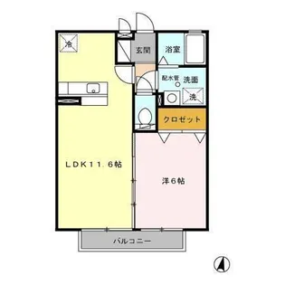 セジュール・アイ・小松【2階】の間取り