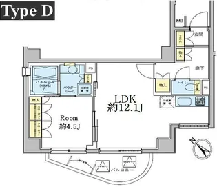 ドゥーエ五反田【9階】の間取り
