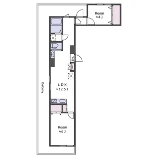 カールトンコート【4階】の間取り