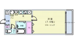 フローラルハイツ服部【3階】の間取り