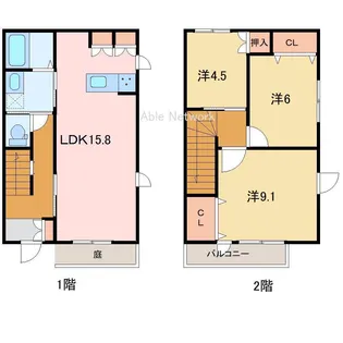 Bellevie TAKATSU Cの間取り