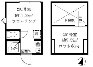 東京都新宿区北新宿3【アパート】の間取り