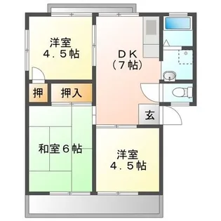 エクセレントハイツ【2階】の間取り