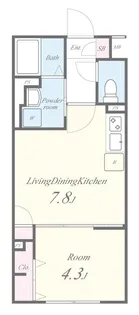 SK門前仲町I【5階】の間取り