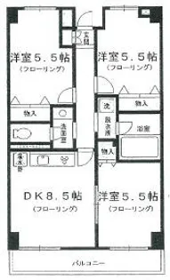 スカイコート【8階】の間取り