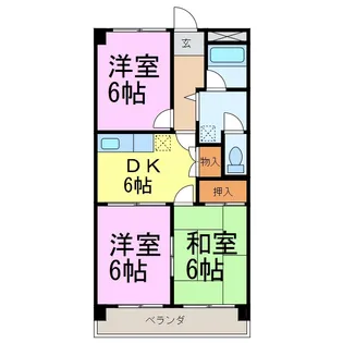 アムールハイツ【3階】の間取り