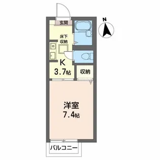 福島県郡山市町東3【アパート】の間取り