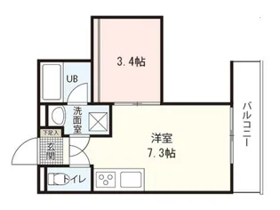 1Rの間取り画像