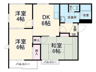 3DKの間取り画像