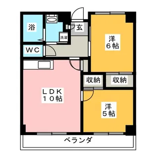 イオマチフラット【2階】の間取り