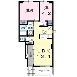 茨城県ひたちなか市大字稲田【アパート】の間取り