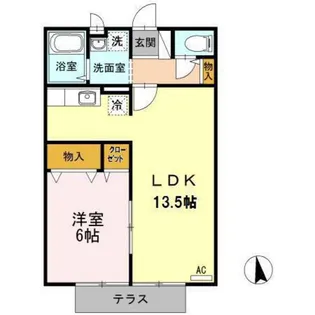 プリムローズB【1階】の間取り