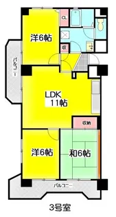 3DKの間取り画像