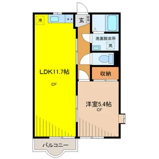 ドミールII【1階】の間取り