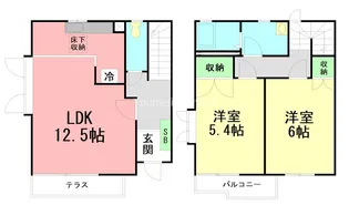 ローズガーデンD【1階】の間取り