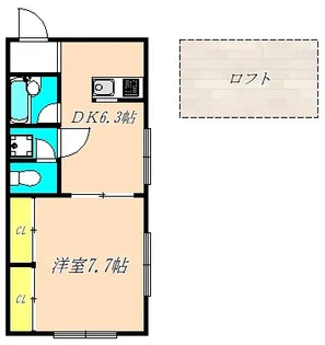 メルクマール中浜【2階】の間取り