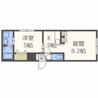 グランメール本郷通8南【3階】の間取り
