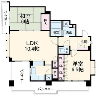 レジディア葛西【2階】の間取り