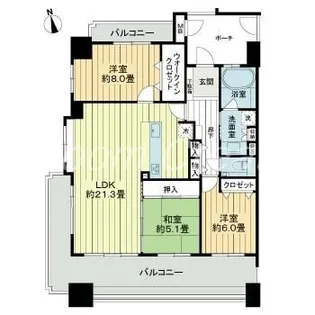 アルファガーデン城山公園【4階】の間取り