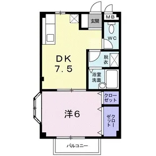 エルディム杉山【2階】の間取り