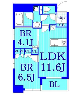 パークアクシス横浜山下町【9階】の間取り