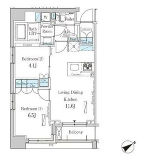 パークアクシス横浜山下町【4階】の間取り