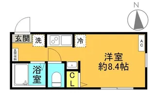 神奈川県横浜市神奈川区三ツ沢上町【アパート】の間取り