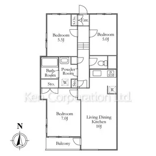 RESIDENCE-MITSUO【3階】の間取り