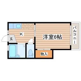 ハイツサンフラワー【1階】の間取り