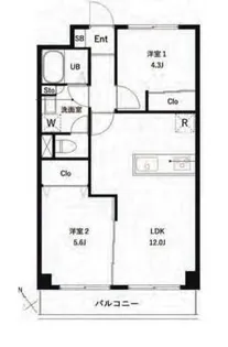 PARK MODERN西葛西(旧ファミール西葛西)【7階】の間取り