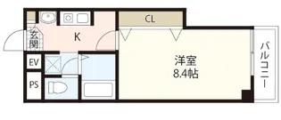 岡山県岡山市北区京橋町【マンション】の間取り