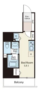 ユゥーアップ四ツ谷【2階】の間取り