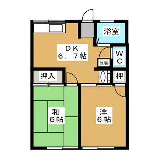 シティハイム土岐【1階】の間取り