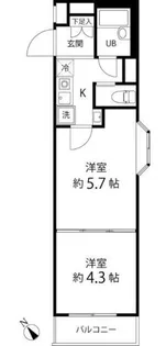 カルチェブラン恵比寿【4階】の間取り