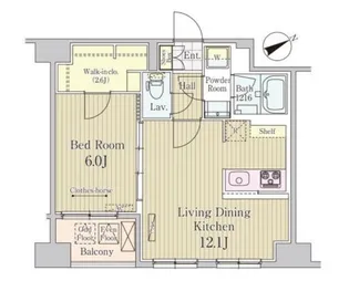 京橋レジデンス【3階】の間取り