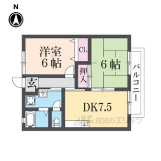 コスモコート東【2階】の間取り