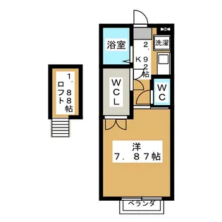 パークシティ若里【1階】の間取り