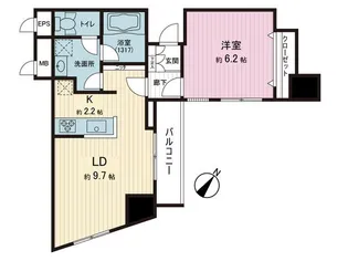 カテリーナ代々木プレイス【6階】の間取り