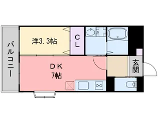 アスピラシオン ノーヴァ前原【3階】の間取り