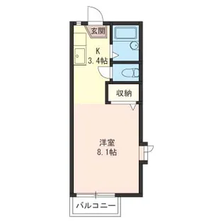 ヴィラNーA【1階】の間取り