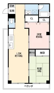 プラザ矢部【3階】の間取り