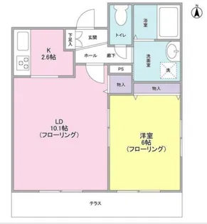 ヴィヴェール笹塚【1階】の間取り