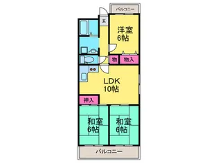ドム-ル平野【3階】の間取り